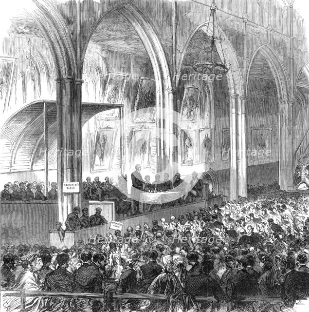 Meeting of the Church Congress in St. Andrew's Hall, Norwich, 1865. Creator: Unknown.