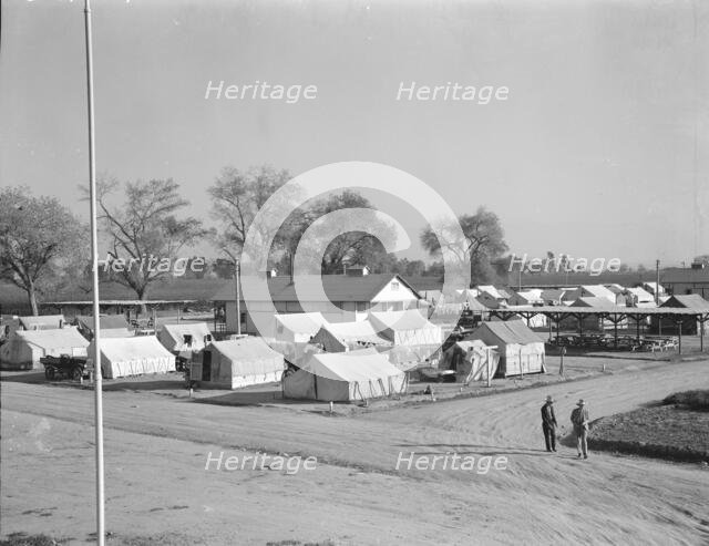 View of Kern migrant camp showing one of three sanitary units, California, 1936. Creator: Dorothea Lange.
