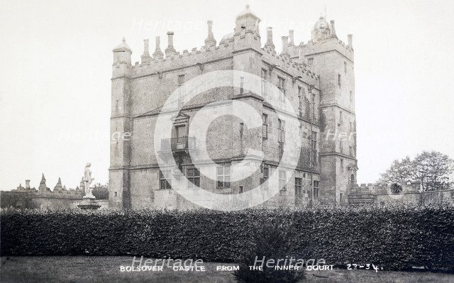 Bolsover Castle from the inner court, Derbyshire. Artist: Unknown