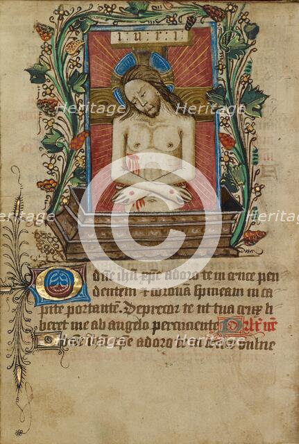 Christ as the Man of Sorrows; Illustrated Vita Christi..., about 1480-1490. Creator: Unknown.
