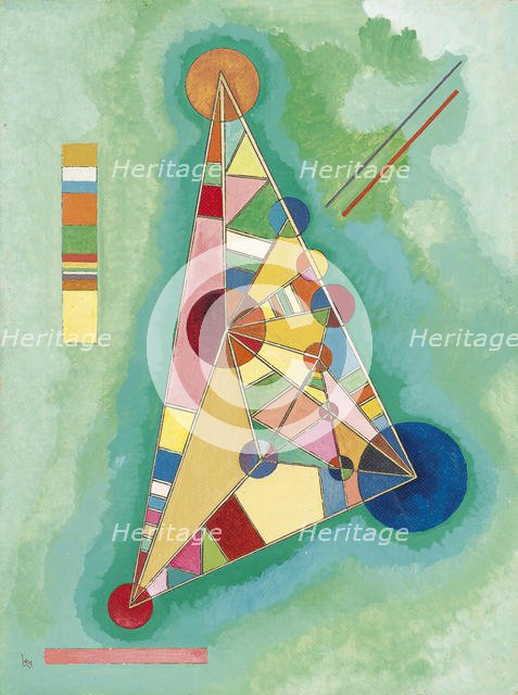 Colorful in the triangle. Artist: Kandinsky, Wassily Vasilyevich (1866-1944)