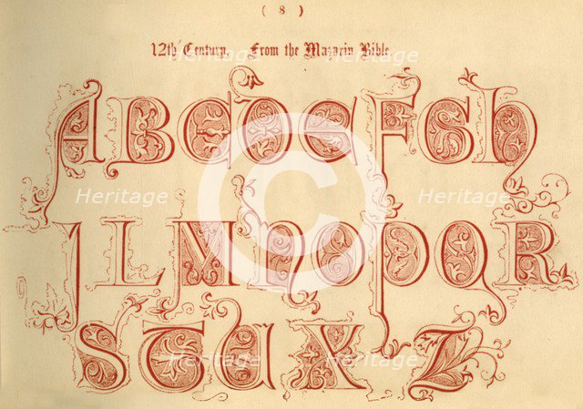 '12th Century. From the Mazarin Bible', 1862. Artist: Unknown.