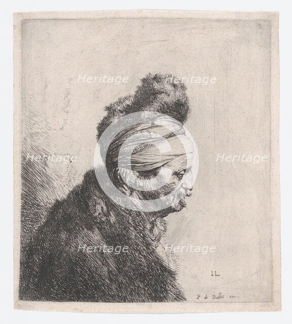 Bust of an Old Man Wearing a Fur Cap, ca. 1631. Creator: Jan Lievens.