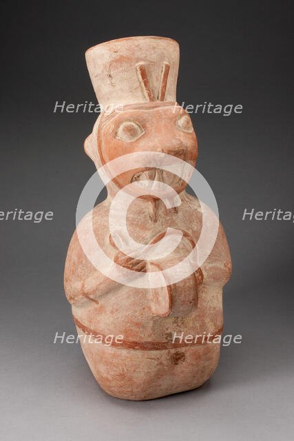 Jar in the Form of an Anthropomorphic Seal Playing a Drum, 100 B.C./A.D. 500. Creator: Unknown.