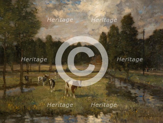 Suffolk Water Meadows, 1906. Creator: Bertram Priestman.