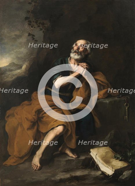 Peter the Apostle, 1665-1670. Creator: Murillo, Bartolomé Estebàn (1617-1682).