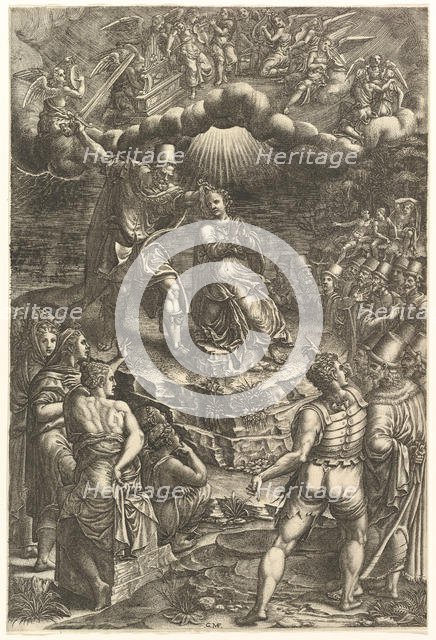 The Martrydom of St. Barbara, late 1570s. Creator: Giorgio Ghisi.