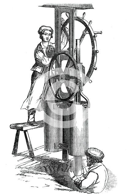 Pipe tile machine, 1844. Creator: Unknown.