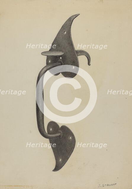 Pa. German Door Handle, c. 1938. Creator: Jack Staloff.