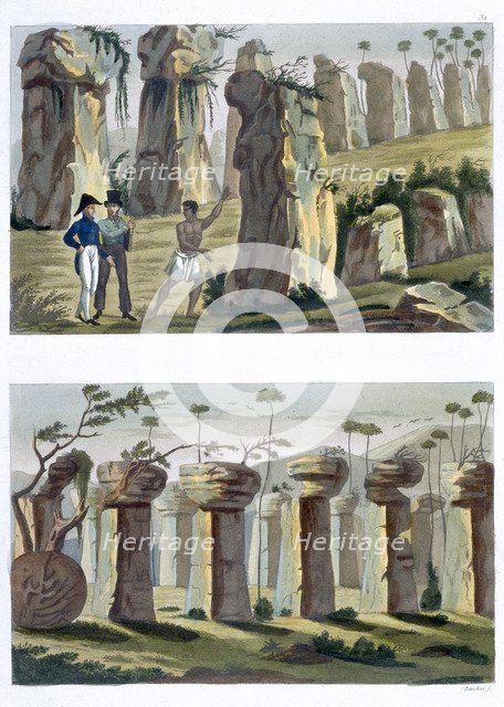 'House of the Ancients, Island of Tinian', c1820-1839. Artist: Landini
