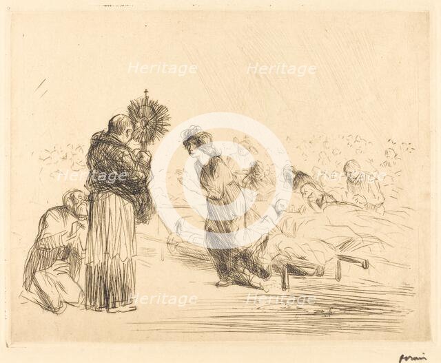 The Miracle before the Blessed Sacrament (fourth plate), 1912/1913. Creator: Jean Louis Forain.