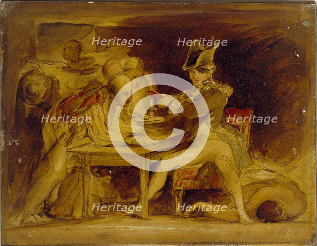 Nelson sealing the Copenhagen letter, c1835. Artist: David Wilkie.