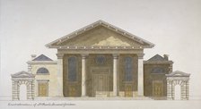 East elevation of the Church of St Paul, Covent Garden, London, c1830. Artist: Anon