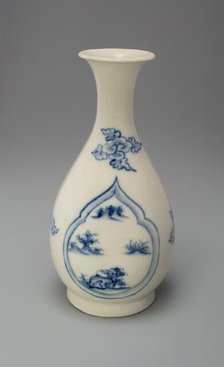 Pear-Shaped (Yuhuchun) Bottle with Everted Lip, Late 15th/early 16th century. Creator: Unknown.
