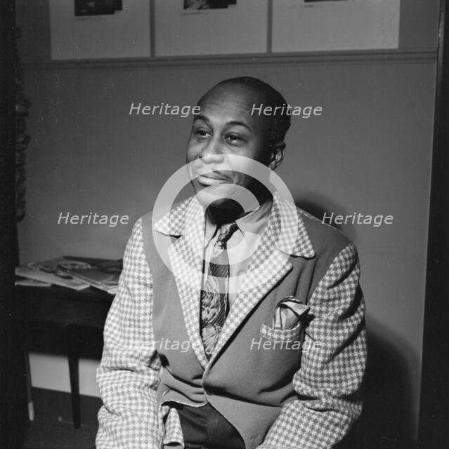 Portrait of Snub Mosley, William P. Gottlieb's office, New York, N.Y., 1946. Creator: William Paul Gottlieb.