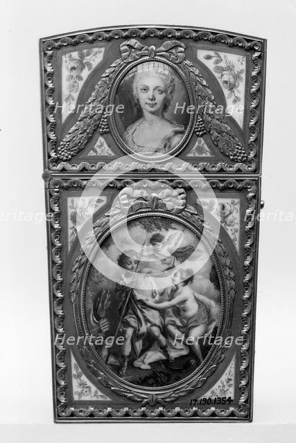 Souvenir with portrait of a woman, 1775-76. Creator: Unknown.
