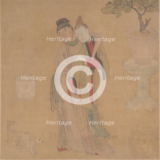 Tartar Officer with Blonde Lady, 19th century. Creator: Unknown.