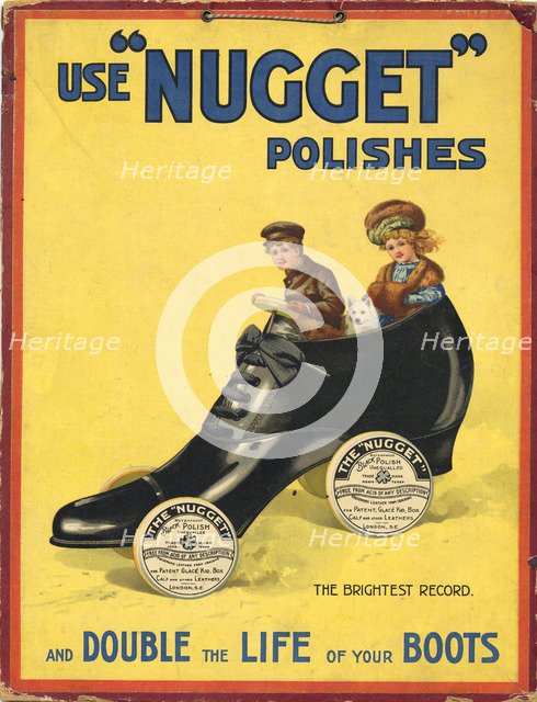 Nugget boot polish, 1910s. Artist: Unknown