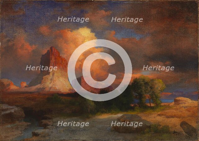 Sunset Cloud, Green River, Wyoming, 1917. Creator: Thomas Moran.