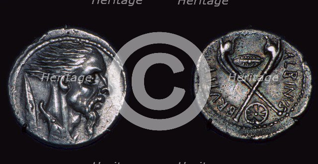 Late republican Roman coin showing the head of a Gaul, 1st century. Artist: Unknown