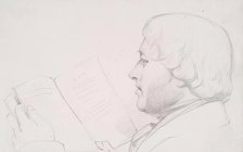 A Man Reading, c1830s. Creator: John Phillip.
