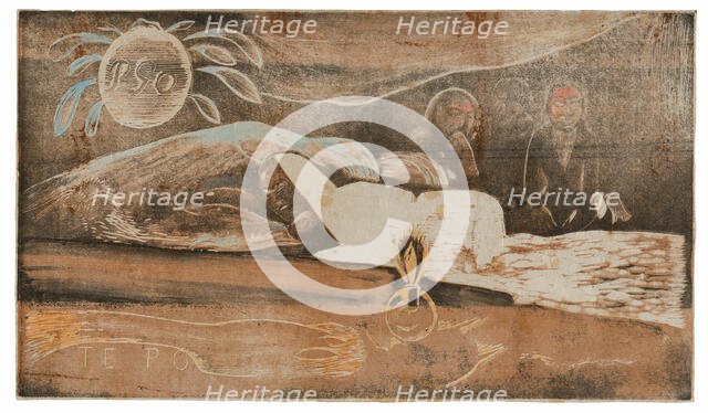 Te po (The Night) from the Noa Noa Suite, 1893/94. Creator: Paul Gauguin.