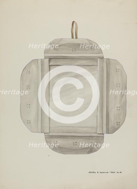 Tin Mirror Frame, c. 1937. Creator: Majel G. Claflin.