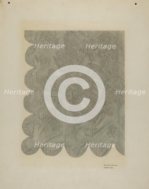 Coverlet, 1935/1942. Creators: Josephine Prado, Randolph Atkinson.