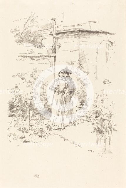 Confidences in the Garden, 1894. Creator: James Abbott McNeill Whistler.