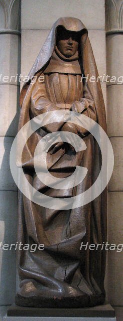 Mourning Virgin from a Crucifixion Group, French, 1450-75. Creator: Unknown.