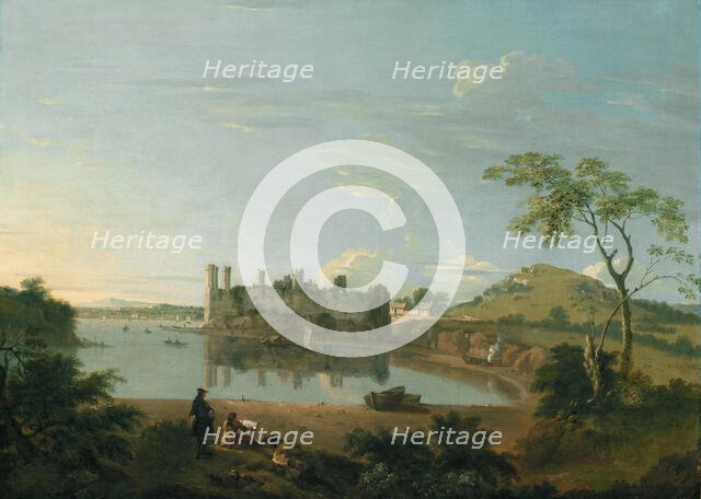 Caernarvon Castle, between 1744 and 1745. Creator: Richard Wilson.