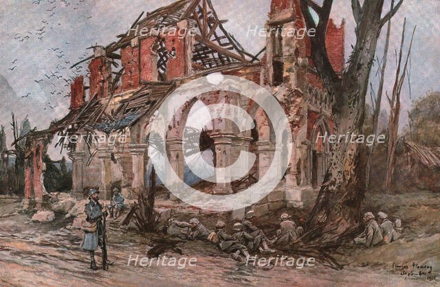 ''L'eglise de Frise',1916. Creator: Francois Flameng.