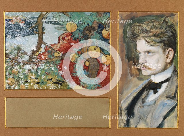 En Saga (Jean Sibelius and Fantasy Landscape), 1894. Artist: Gallen-Kallela, Akseli (1865-1931)