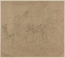 Album of Daoist and Buddhist Themes: Procession of Daoist Deities: Leaf 7, 1200s. Creator: Unknown.