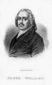 Roger Williams, Anglo-American theologian, 1854. Artist: Unknown