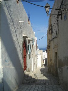 White-painted houses, Sousse, Tunisia, 2009. Creator: Amanda Waite.