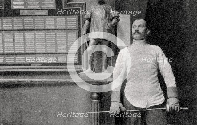 Alphonse Kirchoffer, French fencer, 1904. Artist: Unknown