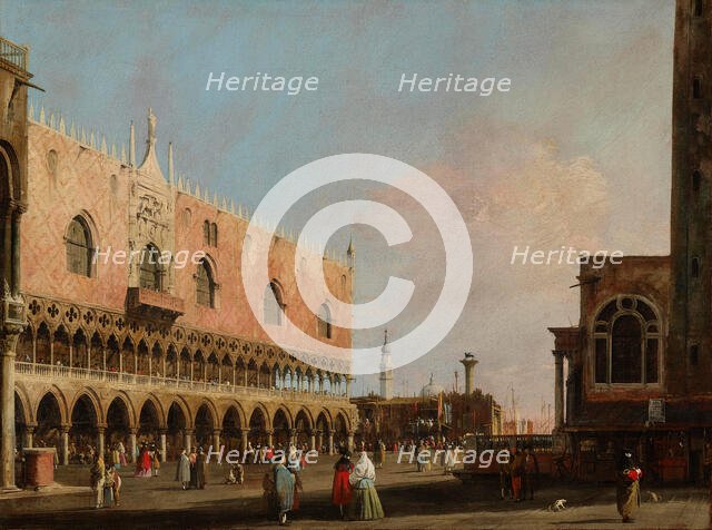 View of the Piazzetta San Marco Looking South, about 1735. Creator: Canaletto.