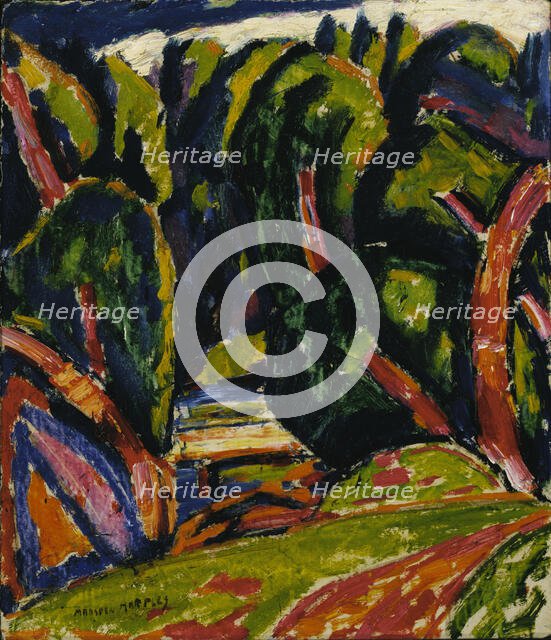 Red Tree, 1910. Creator: Marsden Hartley.