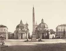 Piazza del Popolo, 1848-52. Creator: Eugène Constant.
