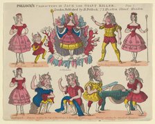 Characters, from 'Jack the Giant Killer', Plate 2 for a Toy Theater, 1870-90., 1870-90. Creator: Benjamin Pollock.