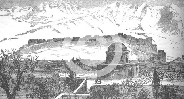 'View in Cabul: The Bala Hissar and Part of the City from Deh Afghan', c1880. Artist: Unknown.