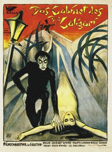 Movie poster "The Cabinet of Dr. Caligari" by Robert Wiene, 1919. Creator: Bernhard, Fritz (1900-1945).