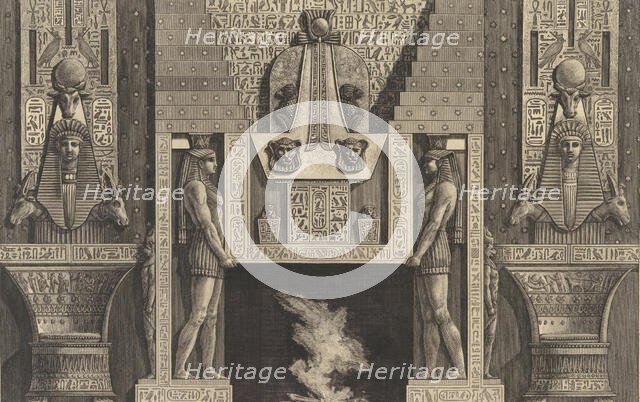 Chimneypiece in the Egyptian style..., 1769. Creator: Giovanni Battista Piranesi.