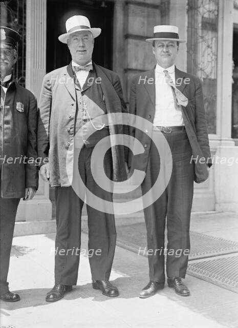 Thomas Cairnes, Right, with Thomas Haggerty, 1914. Creator: Harris & Ewing.
