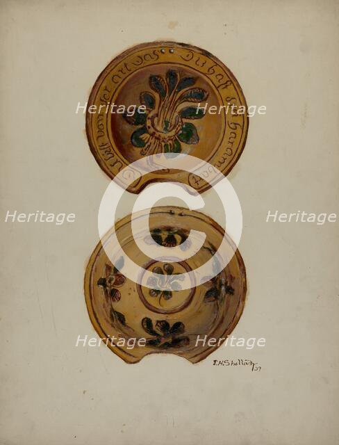 Pa. German Shaving Basin, 1937. Creator: Eugene Shellady.