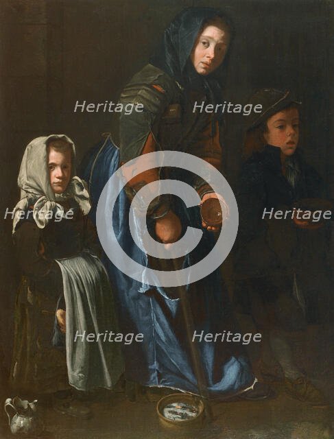 Beggar woman with two children, Last quarter of the 17th century. Creator: Master of Blue Jeans (active around 1675-1700).