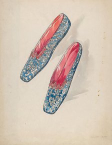 Woman's Shoes, c. 1936. Creator: Lillian Causey.