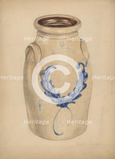 Crock, 1935/1942. Creator: Eleanor Gausser.