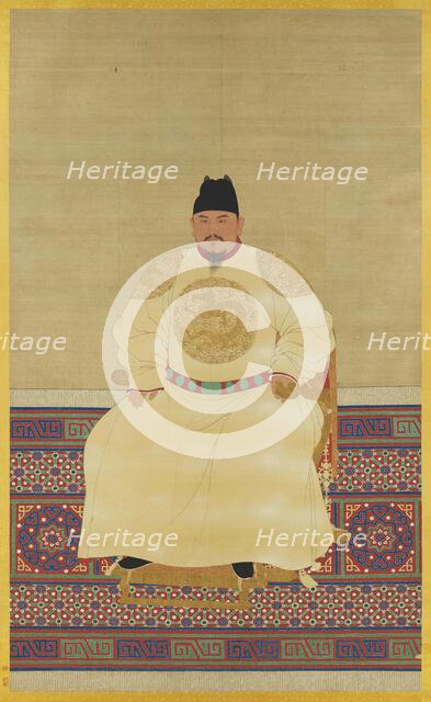 Portrait of the Hongwu Emperor (1328-1398), founder of the Ming dynasty. Creator: Chinese Master.